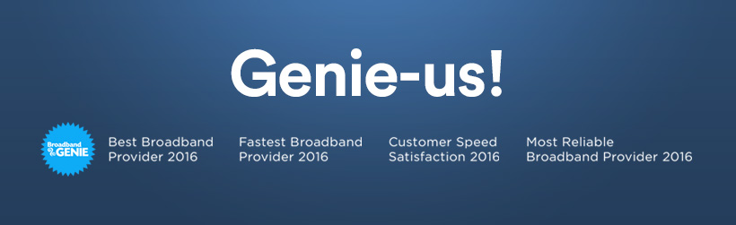 Broadband Genie awards image