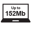 Up to 152Mb