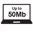 Up to 50Mb